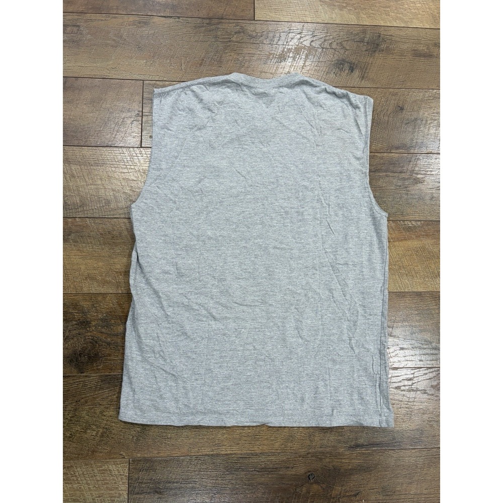 Vintage USA Ath. Dept. Distressed Grunge Graphic Sleeveless Tee Tank Top Grey XL - Picture 5 of 7